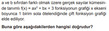 10.sınıf matematik test çöz